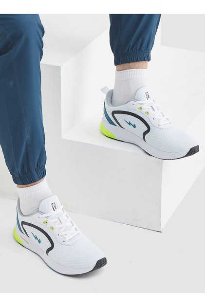 Men's White Low-Top Sneakers - Lightweight with Comfortable White Sole