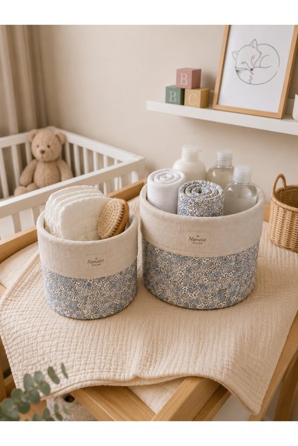 Nünüco Atelier 2'li Çok Amaçlı Bebek Odası Düzenleyici Sepet