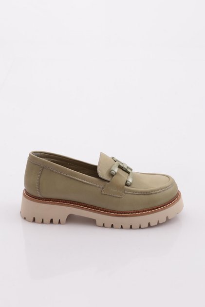 D24Ya-3165 Women's Leather Loafer Shoes