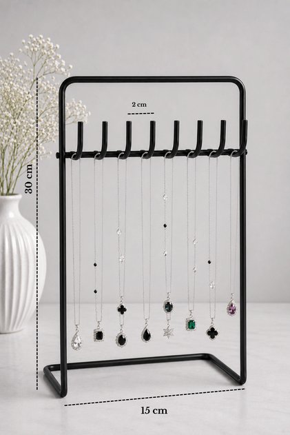 Black Jewelry Organizer Decorative Jewelry Stand Necklace Holder