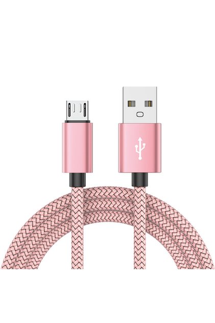 3m 1pcs Pink Micro USB Cable Data Sync 2A Fast Charging 1pcs 3pcs 5pcs Nylon Braided Charger Cable F