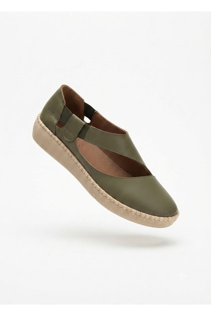 Cower Premium High Quality Green Genuine Leather Ballerinas