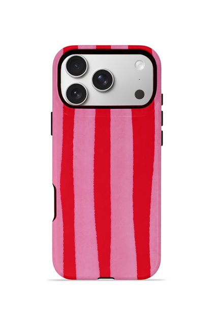 iPhone 17 Pro Max Vorian Dual Layer Case Raspberry Bold Stripe