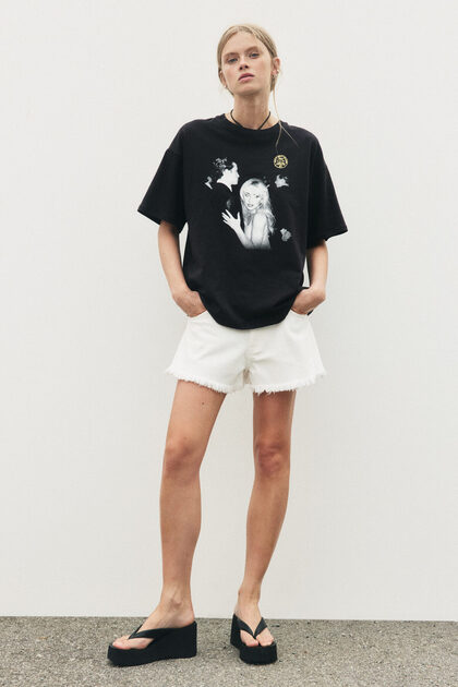 Baskılı Oversize Tişört