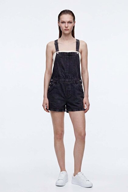 Kadın Denim Salopet Şort TULUM