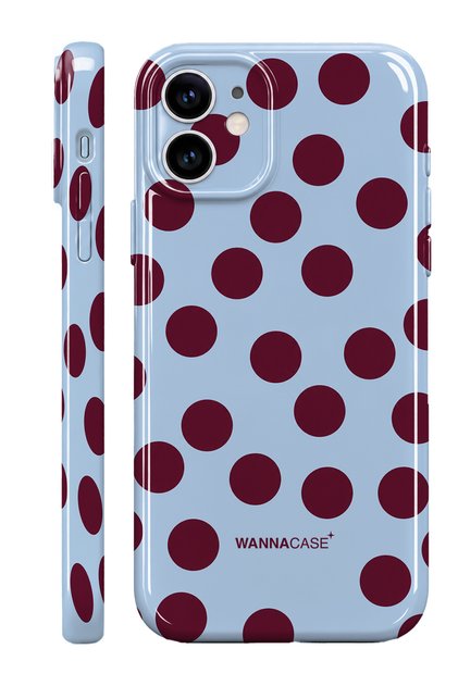 iPhone 11 Light Polka Dot Essential Slim Full Covering Glossy Print Hard Phone Case with Camera Protection