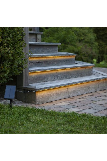 Kit solar bandă LED culoare caldă 20m 200W IP65 etanșă cu telecomandă