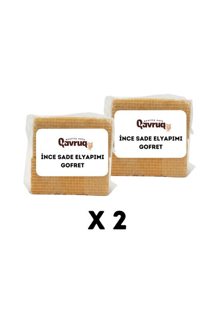QAVRUQ İNCE SADE ELYAPIMI GOFRET (2 PAKET)