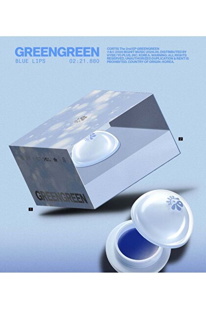 CORTIS GREENGREEN BLUE Lips リップ 新品未開封 tays store CORTIS - 2nd EP [GREENGREEN] 'Blue Lips' Lip Balm Ver