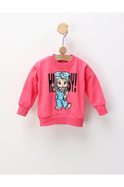 Bluza flausata roz aprins fetita by FDY