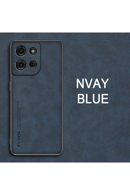 Motorola Edge 70 Fusion Navy Blue Leather Phone Case for Motorola Moto Edge X70 70 50 60 Pro Fusion