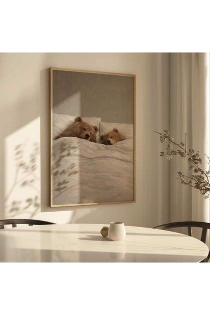 One Piece Living Room Painting Sleeping Bears Vrynt