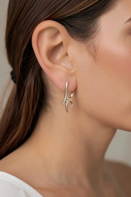 XUPING 14K Altın Kaplama Tribal Flame Küpe