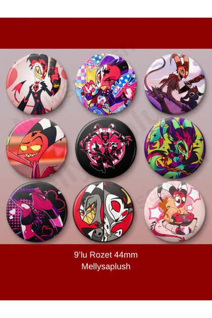 HelluvaBoss Blitzo 9’lu Rozet 44 mm
