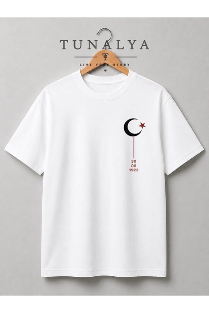 Tunalya Ataturk and Turkish Flag August 30Th October 29Th April 23Rd Designed Premium Printed Unisex Cotton National Day T-Shirt