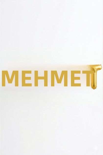 Foil Balloon with the Name Mehmet Written on It