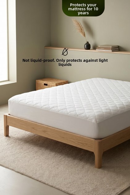 Mattress Topper Cotton Quilted Fitted Full Edge Mattress Protector White