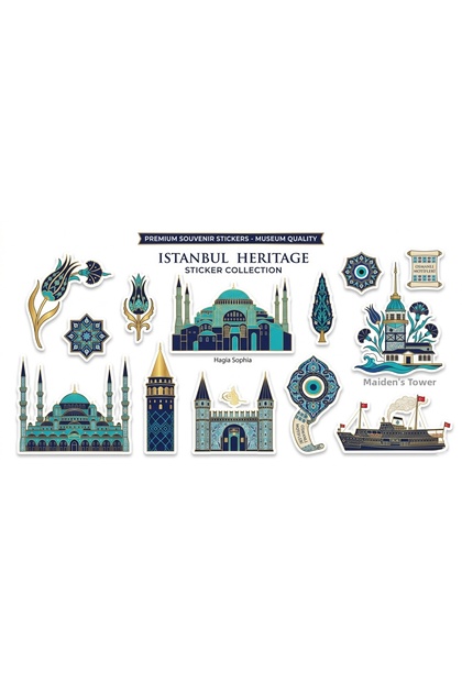 Istanbul Themed Sticker Set (21X30 cm 1 Set)