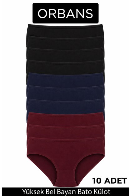 Kadın Külot , Yüksek Bel Külot, Kadın Pamuklu ,Günlük Bato,Yumuşak Kumaş,Kilot,Slip,Penye 10'lu