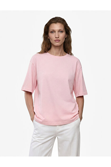 Cotton Short Sleeve Crew Neck Oversize Basic T-Shirt