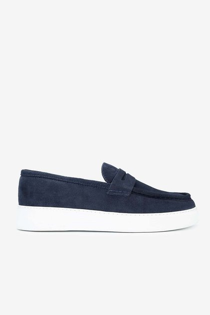 Lfr-F083-1 Suet Roller Shoe Navy Blue