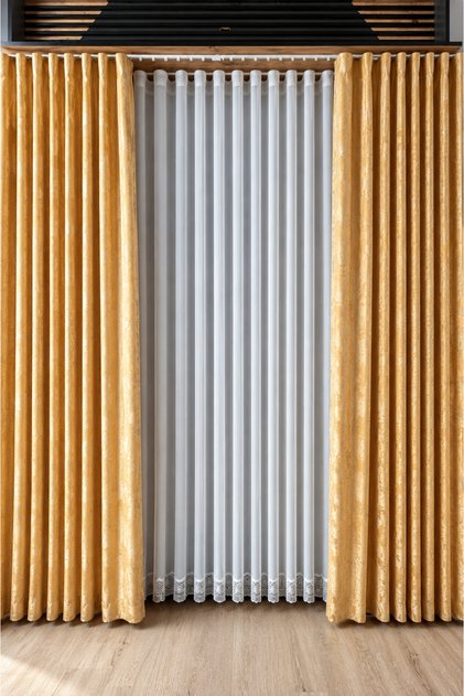 Draperie de Textura Nisip Turcesc Galben