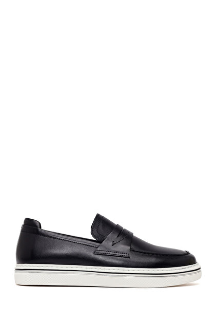 Men's Black Leather Loafer 26Sfd676118