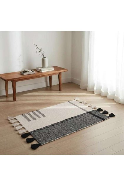 Larisa Cotton Dhurrie 60x90cm - Black