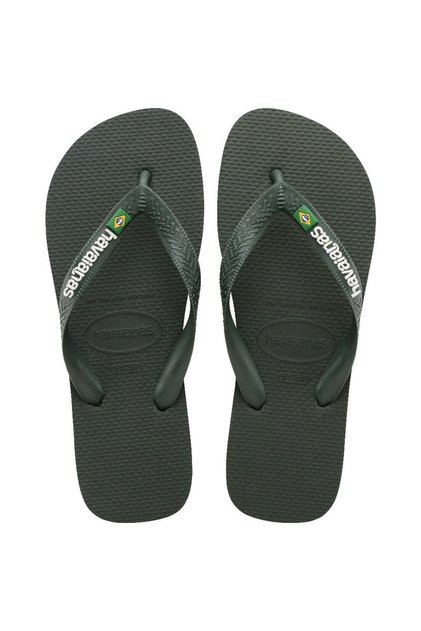 Brazil Logo Men's Green Slippers