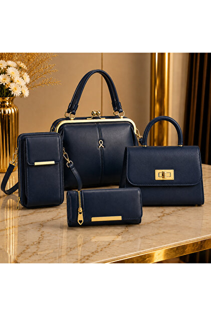 Luxury Women's Bag Set 4 Pieces | Shoulder + Crossbody + Wallet + Phone Bag Combination