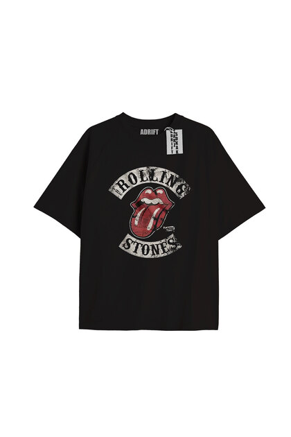 Presmono Unisex Siyah Worn The Rolling Stones T-shirt 118991tt