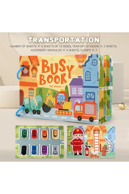 DATGO Montessori Baby Busy book My First Quiet Book Paste Early Learning Education Toy Children Toy