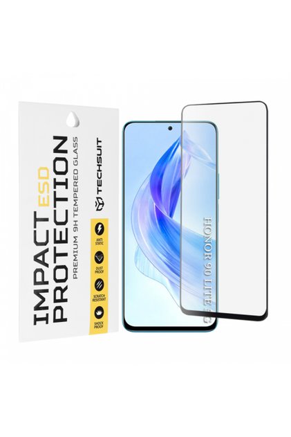 Folie de protectie Ecran Techsuit pentru 90 Lite, Sticla Securizata, Full Glue, Neagra
