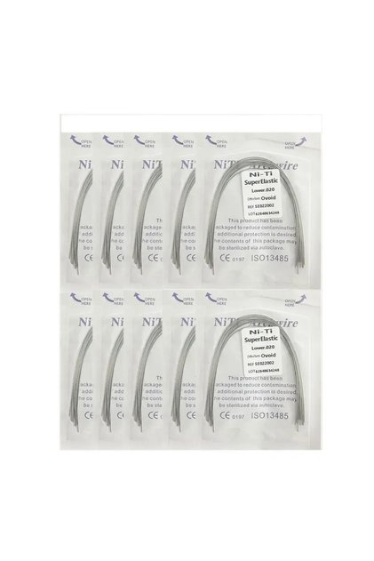 020 Lower-NT-10Pack 10pack Dental Arch Wires Orthodontic Super Elastic NITI Round Rectangle Archwire