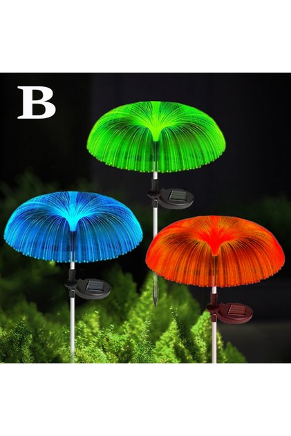 1PCS B style 1-10pcs 7Color Changing Outdoor Lamp Solar Jellyfish Lights Waterproof Pathway Lawn Gar