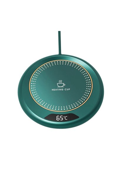green Thermostatic Heating Coaster USB Home Heating Coaster 3-speed Adjustment Heating 55 Degrees Co