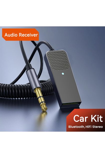 مجموعة سيارة Gray-B Bluetooth 5.5 مستقبل صوت AUX USB إلى 3.5 مم Hifi ستيريو موسيقى الملاحة بدون استخدام اليدين