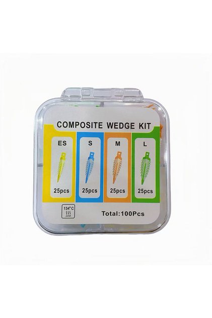 100pcs-4Size Dental Interdental Wedges Sealing Composite Wedges Silicone Suitable Adaptive ES/S/M/L