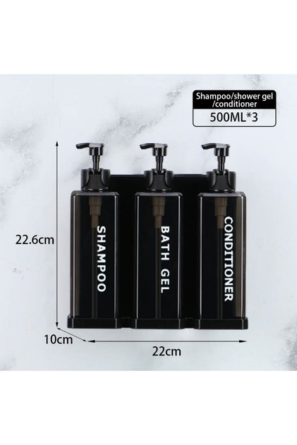 500ML 500ML-3 Wall-Mounted Soap Dispenser Bottle Holder for Hotels And Home Use - Easy to Install So