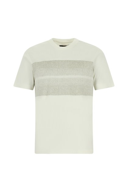 Bisiklet Yaka Slim Fit Dar Kesim Desenli Merserize Pamuk T-shirt