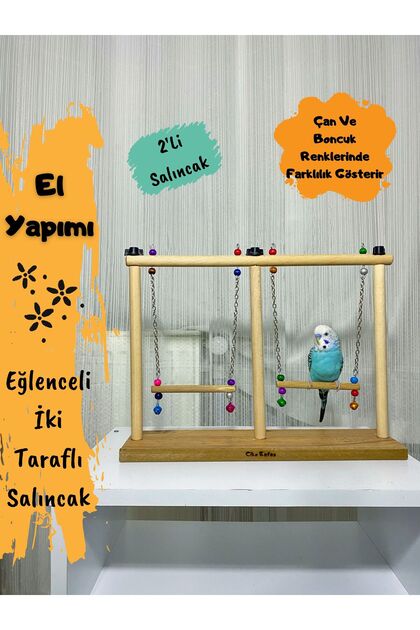 Fun Double Swing for Cockatiel and Budgies