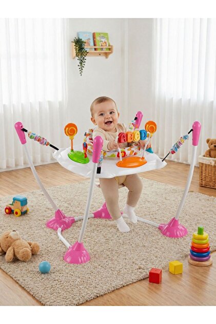 Bebek Hoppala Oyuncaklı Aktivite Merkezi Eğlenceli, Güvenli ve Renkli Oyun Deneyimi
