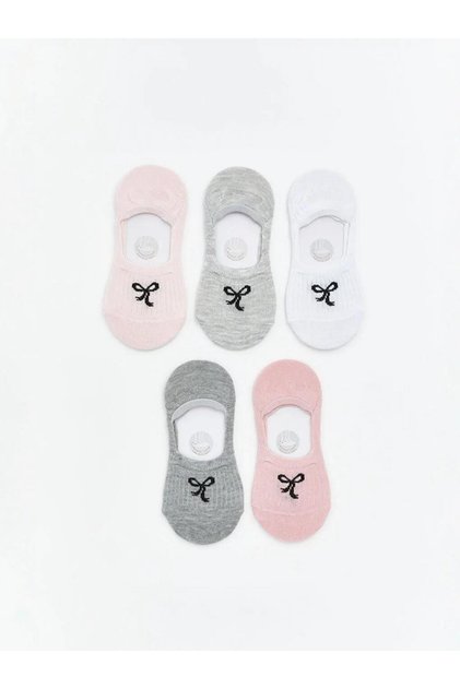 Patterned Girls' Ballerina Socks 5-Pack (S6)