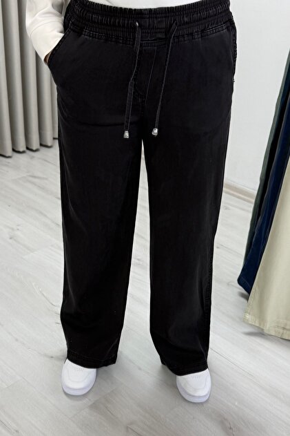 My Magazin Beli Lastikli Yazlık Denim Pantolon