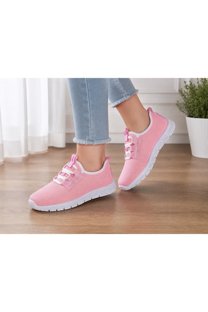 Girls' Pink Mesh Casual Sports Shoes Lightweight Comfortable Breathable