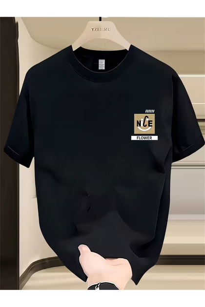 Keb 1. quality printed oversize t-shirt daily t-shirt trendy fashion and modern style style 100% organic cotton relaxed fit slit round neck