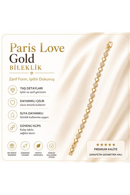 Xuping Paris Love Gold Premium Steel Bracelet
