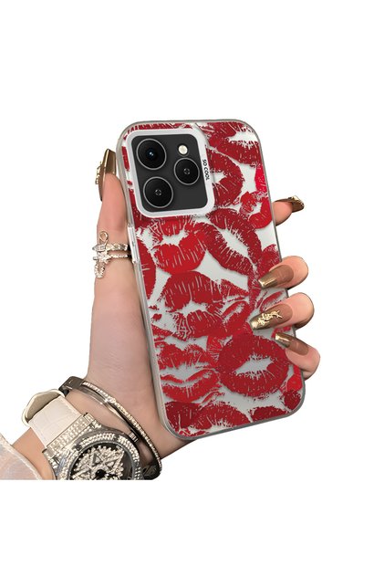 Tecno Spark 40 Compatible Hard Acrylic Back Silicone Edge Lens Protection Case