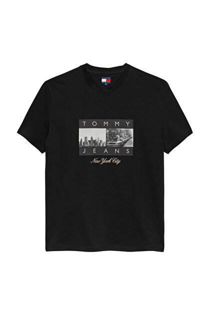 Decolteu rotund la baza gâtului cu mânecă scurtă, imprimeu foto, jerseu , tricou L
