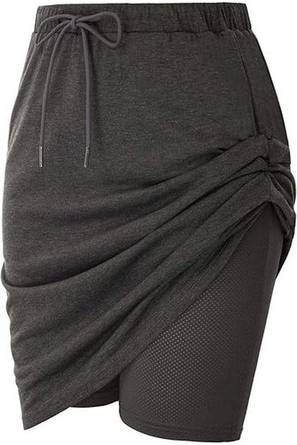 Pantaloni de vară tip fustă, pentru tenis, pentru femei, negri, mărimea M
